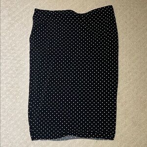 Vince Camuto Black and White Polka Dot Pencil Skirt